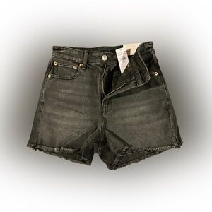 NWT American Eagle Women’s Highest Rise 90’s Boyfriend Denim Shorts Black 2